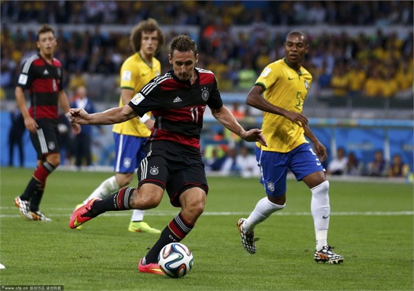 2014巴西世界杯德国队7比1狂胜东道主巴西