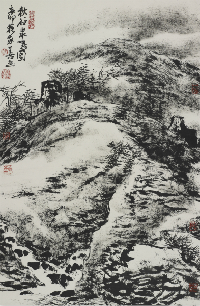 秋谷泉鸣68CM X 45CM（2011年 焦墨）穆家善 (15)_meitu_6