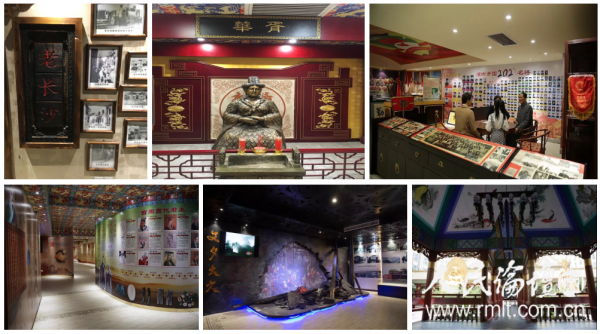 近2万平方米的世界文化大观园，是万家丽文化核心之所在。图为文化大观园中长沙记忆馆、历史文化馆等主题馆内文化六景，三面观音、毛主席、孔子、财神、弥勒佛五大福地也坐落在文化大观园中