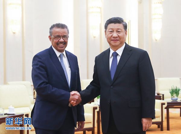 1月28日，正月初四。习近平主席在北京会见世界卫生组织总干事谭德塞。