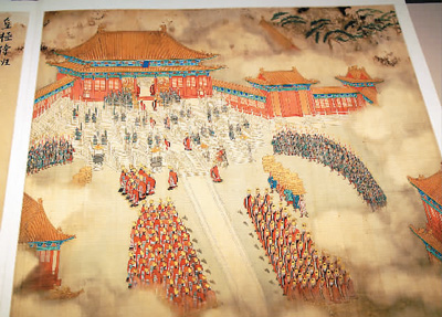 明代《徐显卿宦迹图册》（局部）。杜建坡摄
