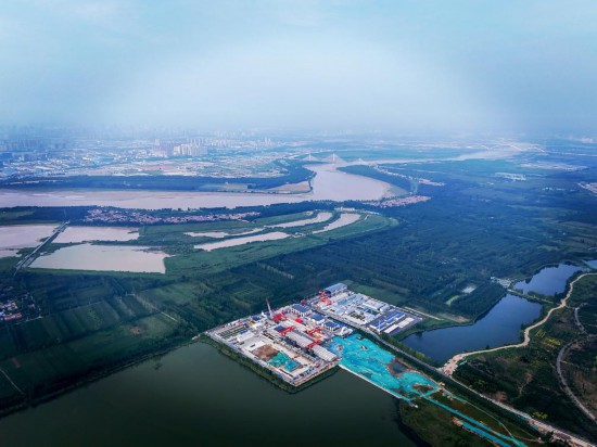 9月1日，济南市黄岗路穿黄隧道施工现场。（受访单位供图）