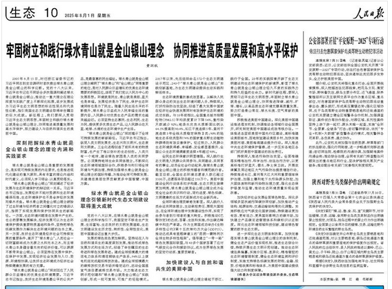 牢固树立和践行绿水青山就是金山银山理念 协同推进高质量发展和高水平保护
