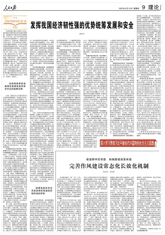 发挥我国经济韧性强的优势统筹发展和安全（深入学习贯彻习近平新时代中国特色社会主义思想&middot;学习《习近平经济文选》第一卷专家谈）