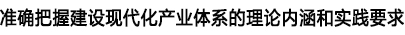 准确把握建设现代化产业体系的理论内涵和实践要求