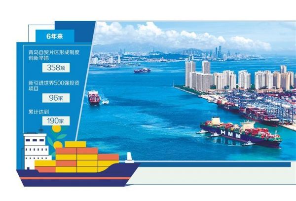 圖為山東港口青島港自動化碼頭。 張進(jìn)剛攝