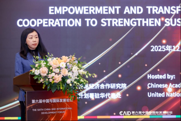 国家国际发展合作署全球发展促进中心主任汤瑛致辞