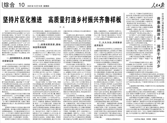 坚持片区化推进 高质量打造乡村振兴齐鲁样板