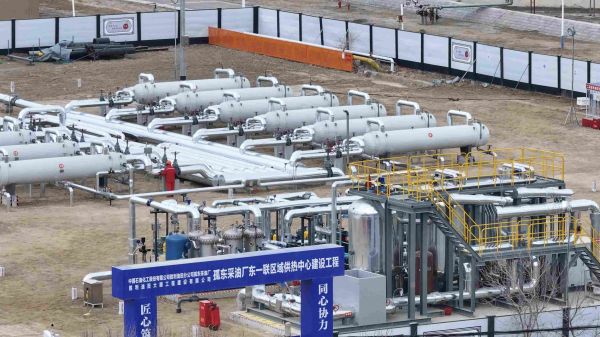 胜利油田孤东采油厂东一联区域供热中心建设工程施工现场(1)