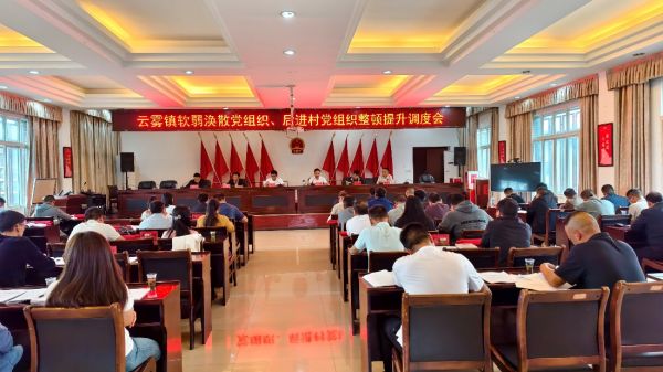图1:云雾镇召开软弱涣散党组织、后进党组织整顿提升调度会