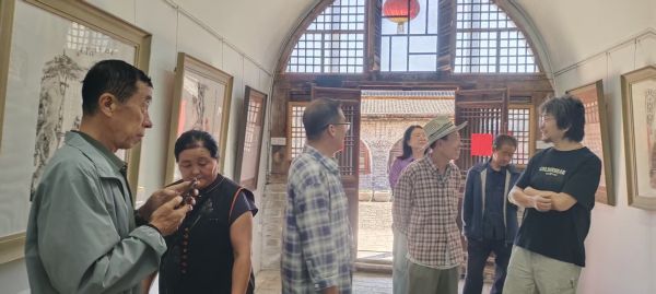 甘肃中国画二十人作品邀请展在山西临县孙家沟开幕 (1)